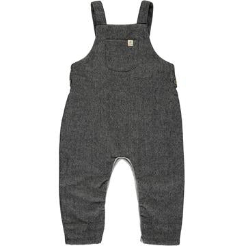 Me & Henry Gleason Woven Overalls | Charcoal Woven Tweed