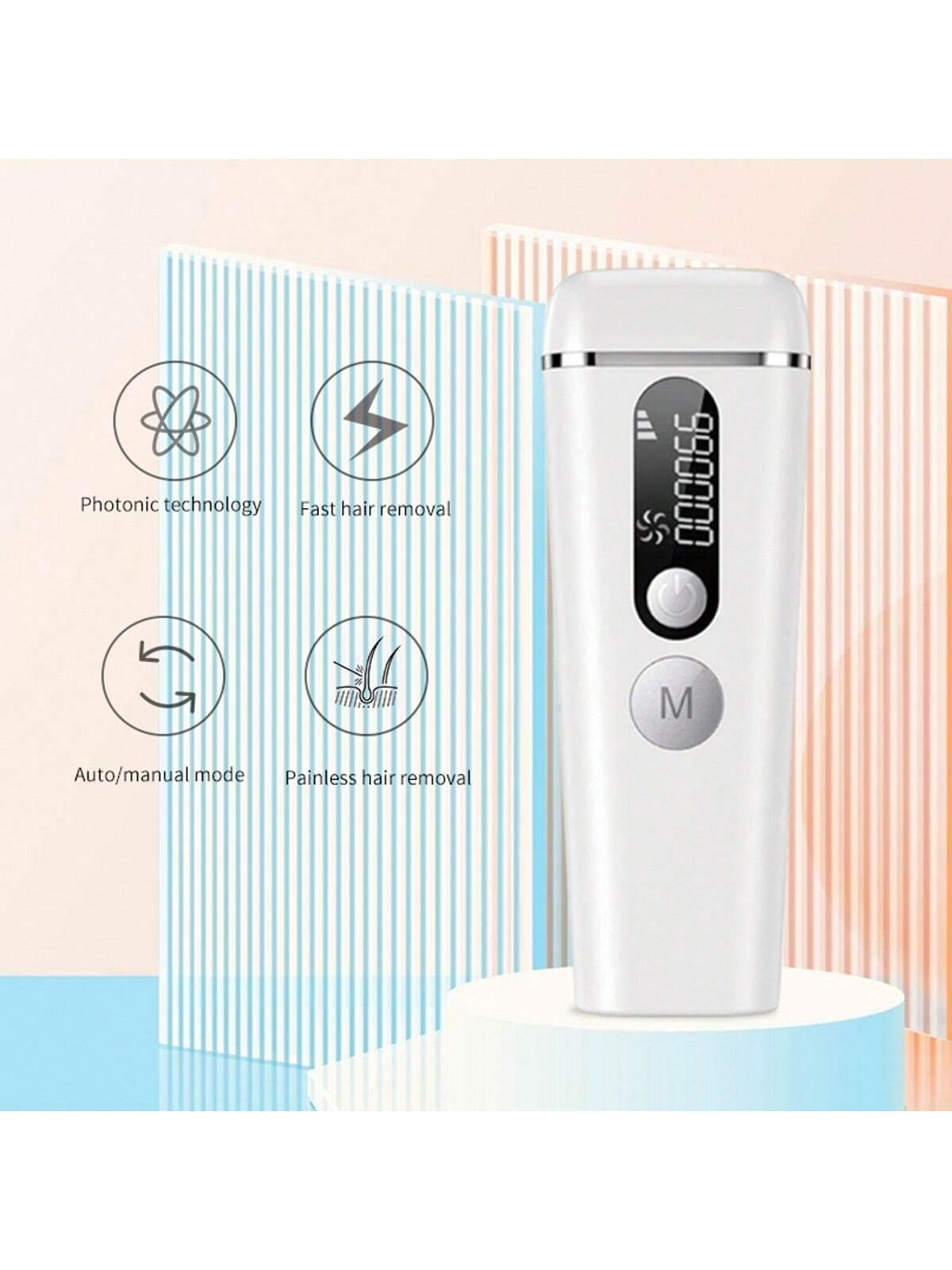 1pc Unisex Permanent Hair Removal Device With 6 Energy Levels And Flash Mode, Suitable For Facial, Leg, Arm And Full Body Hair Removal (Black)