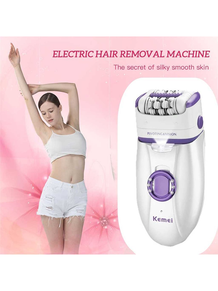Kemei Km-2668 Professional Women's Epilator And Shaver, 2 In 1 Hair Remover For Armpit And Whole Body, Special For Cross-Border E-Commerce