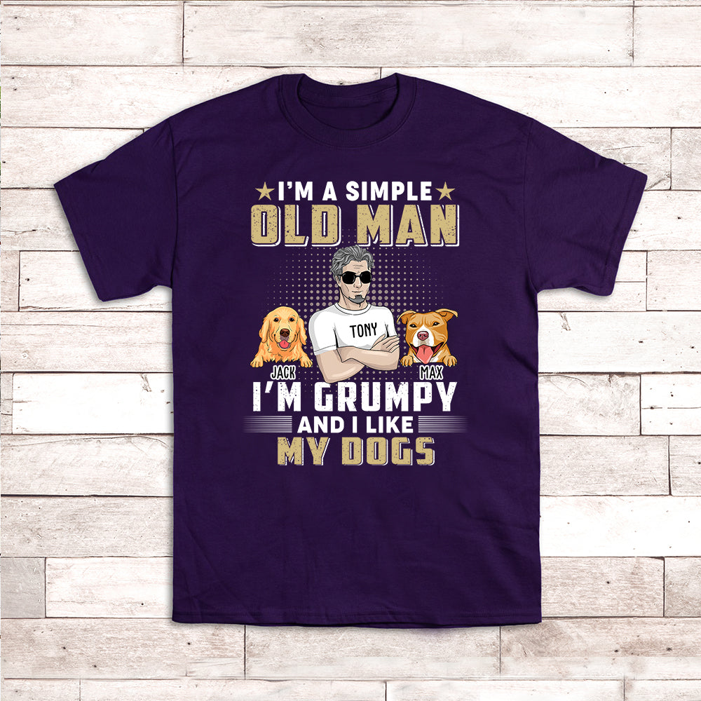 Grumpy Simple Old Man - Personalized Custom Unisex T-shirt
