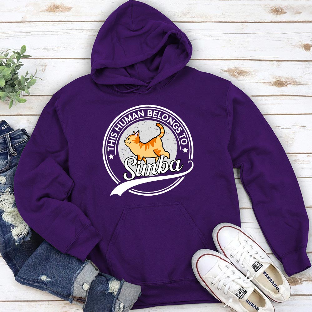 Human Belongs To Cat - Personalized Custom Hoodie