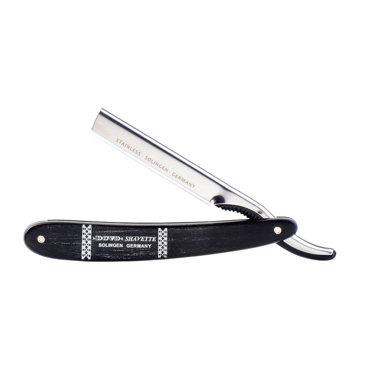 DOVO Solingen Shavette Straight Razor: Ebony Wood