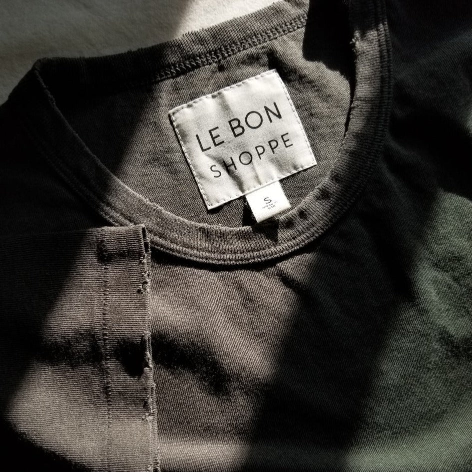 Organic Cotton Vintage Boy Tee | Faded Black