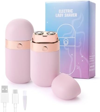 WIOR Facial Hair Removal for Women USB Rechargeable Mini Hair Remover with LED Light Painless Electric Shaver Device for Face Portable Bikini Epilator for Lips Chin Armpit Peach Fuzz Fingers Arms Legs