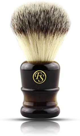 Shaving Brush for Men, Extra Density Chrome Synthetic Best Brush with Classic Black Handle Knot 24mm Shaving Hair Salon Tool Gifts for Fathers Day