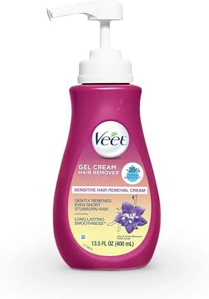 Veet Gel Hair Remover Cream, Sensitive Formula, 13.5 oz (Pack of 8)