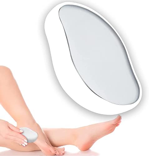 Crystal Hair Eraser, Crystal Hair Remover Eraser, Painless Physical Epilator for Women & Men, Depilatory Stone, Quick & Easy Hair Removal Tool for Legs, Arms and Back, White