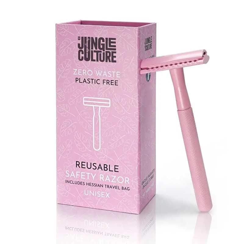 Jungle Culture Reusable Safety Razor - Rose Pink