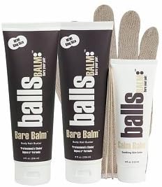 The Bare Pair 'Double Team' King Kombo - Body Hair Management System (w/Exfoliating Glove)