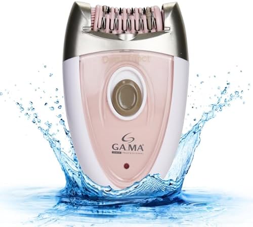 Epilady Gama Delicare Duo Rechargeable Epilator for Women, Cordless Electric Hair Removal Device, Hair Remover for Women, Bikini Trimmer for Women Pubic Hair, Dual Head, Dual-Volt, 2-Speed, LED Light