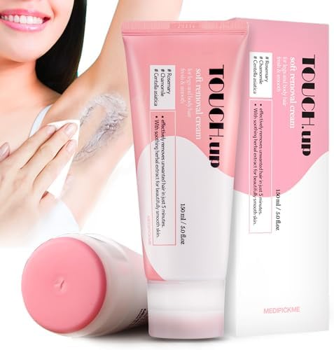 Medipickme Touch-Up soft removal cream 150ml.Hair Removal Cream for Men and Women, Private Area, Pubic & Bikini Hair Removal Cream, Sensitive Skin.