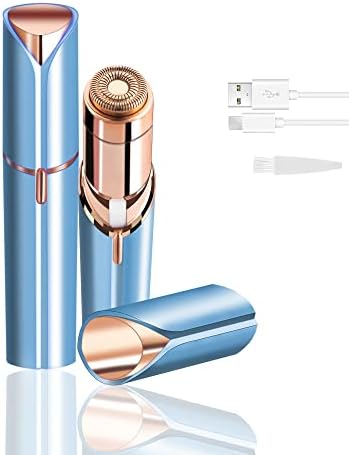 Facial Hair Removal for Women, Mini Epilator Portable Anytime, Suitable for Facial Bikini Peach Fluff on Beard Lips Chin, USB Charging(Blue)