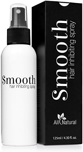Smooth - Best All Natural Hair Growth Inhibitor Spray After Body Face Hair Removal Permanently Minimizes Regrowth Women Men Sensitive Skin 4.3 fl oz