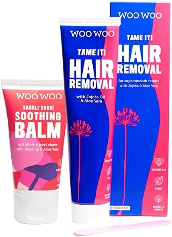 WooWoo - Natural Tame It! Full Size Hair Removal Dolphin Smooth Bundle | Clean + Vegan Intimate Skin Care (2 Piece Bundle)