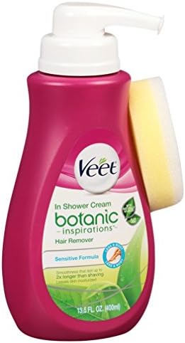 Veet In Shower Hair Removal Cream, Botanic Inspirations, Legs & Body, 13.5 oz (Pack of 6)