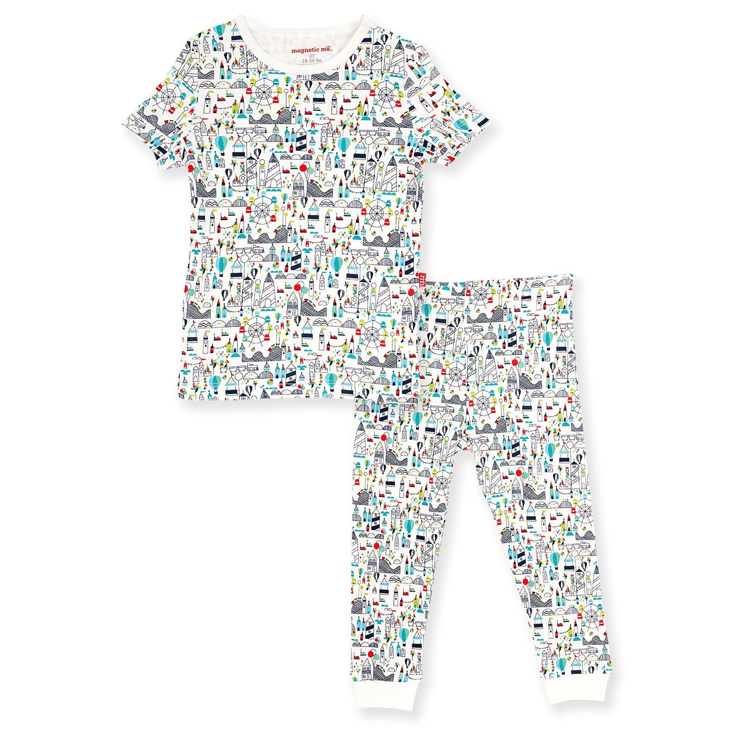 magnetic me fun fair organic cotton magnetic toddler pajama set