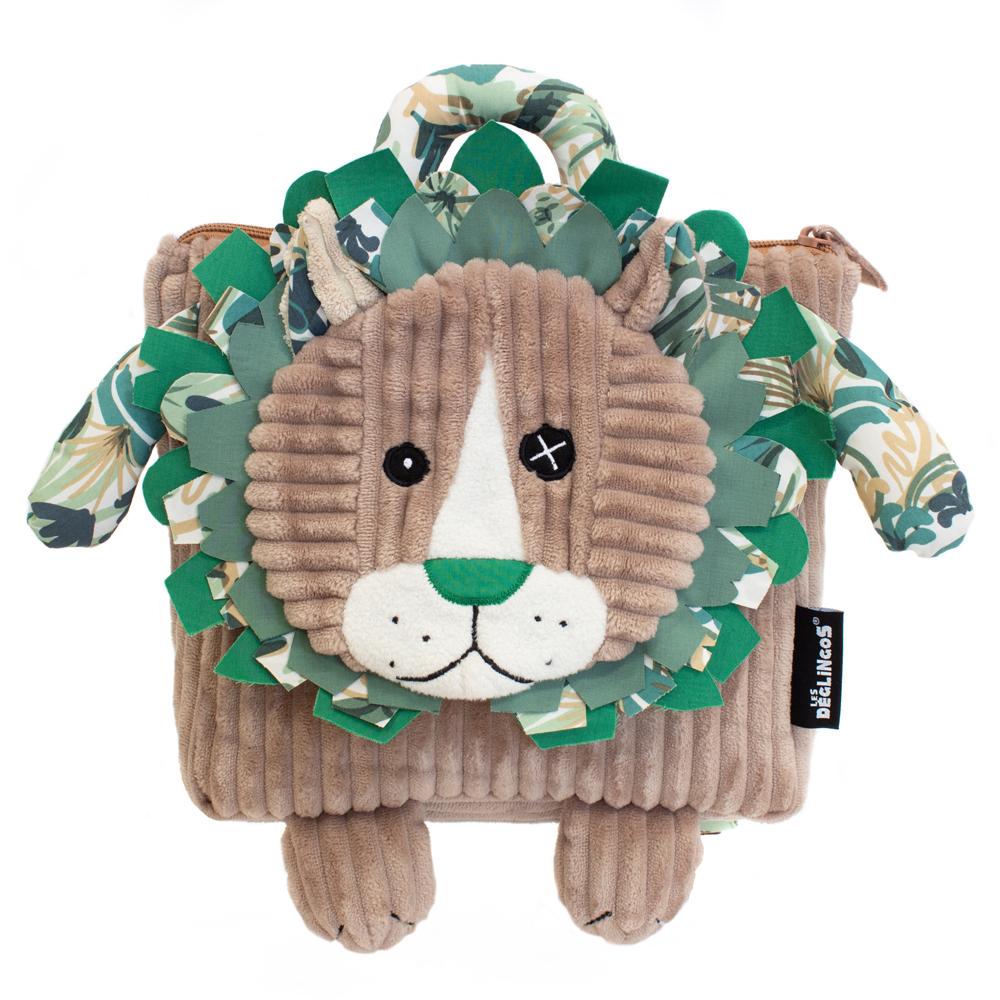 Les Deglingos Corduroy Backpack Jelekros The Lion
