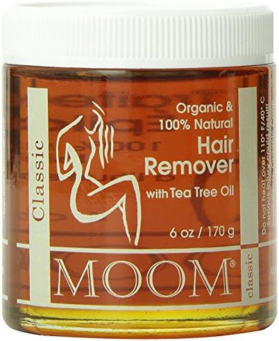 Moom Organic Sugaring Wax (6 oz.) All-Natural Refill for Wax Kit for Hair Removal with Tea Tree Oil & Chamomile – Perfect for Legs, Face, Nose & Eyebrow