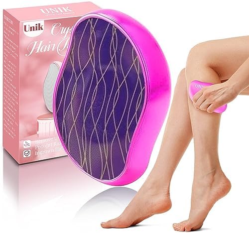 Unik Hair Remover, Crystal Hair Eraser, Portable Magic Painless Hair Epilators Ergonomic Design Hair Remover Silky Smooth Leg Arm Back Hair Removal Tool for Women and Men.