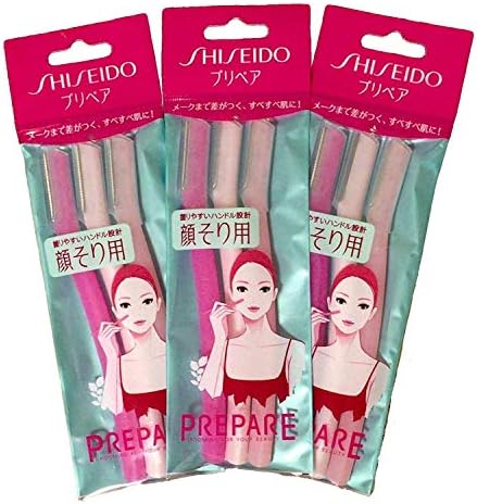 FT Shiseido Facial Razor 3pcs(L) x 3 Pack (total 9 pcs) + Original Oil Blotting Paper Maiko