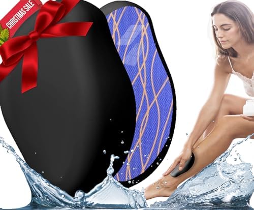 Elooba Crystal Hair Eraser, Magic Crystal Hair Remover for Women&.Men, Hair Eraser Painless Exfoliation, Hair Remover Tool for Legs, Arms, Back (2nd Upgrated New Nanotech Hair Removal, Elegant Black)