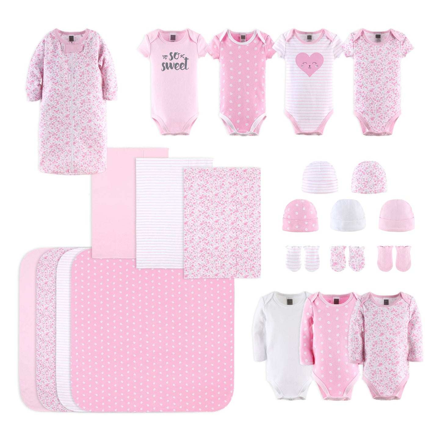 The Peanutshell 23 Piece Layette Set in Floral