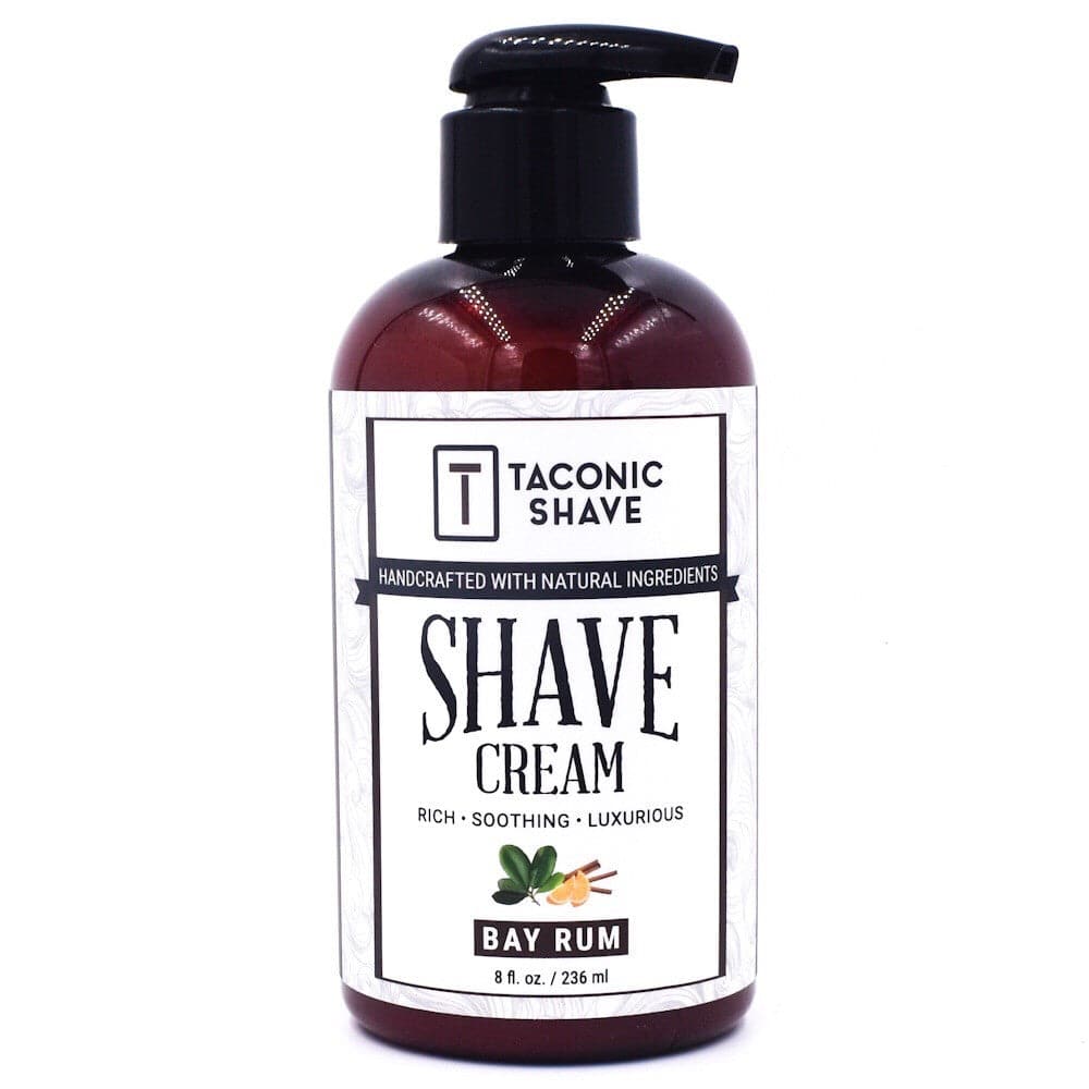 Bay Rum Shave Cream - by Taconic Shave (8oz Pump)