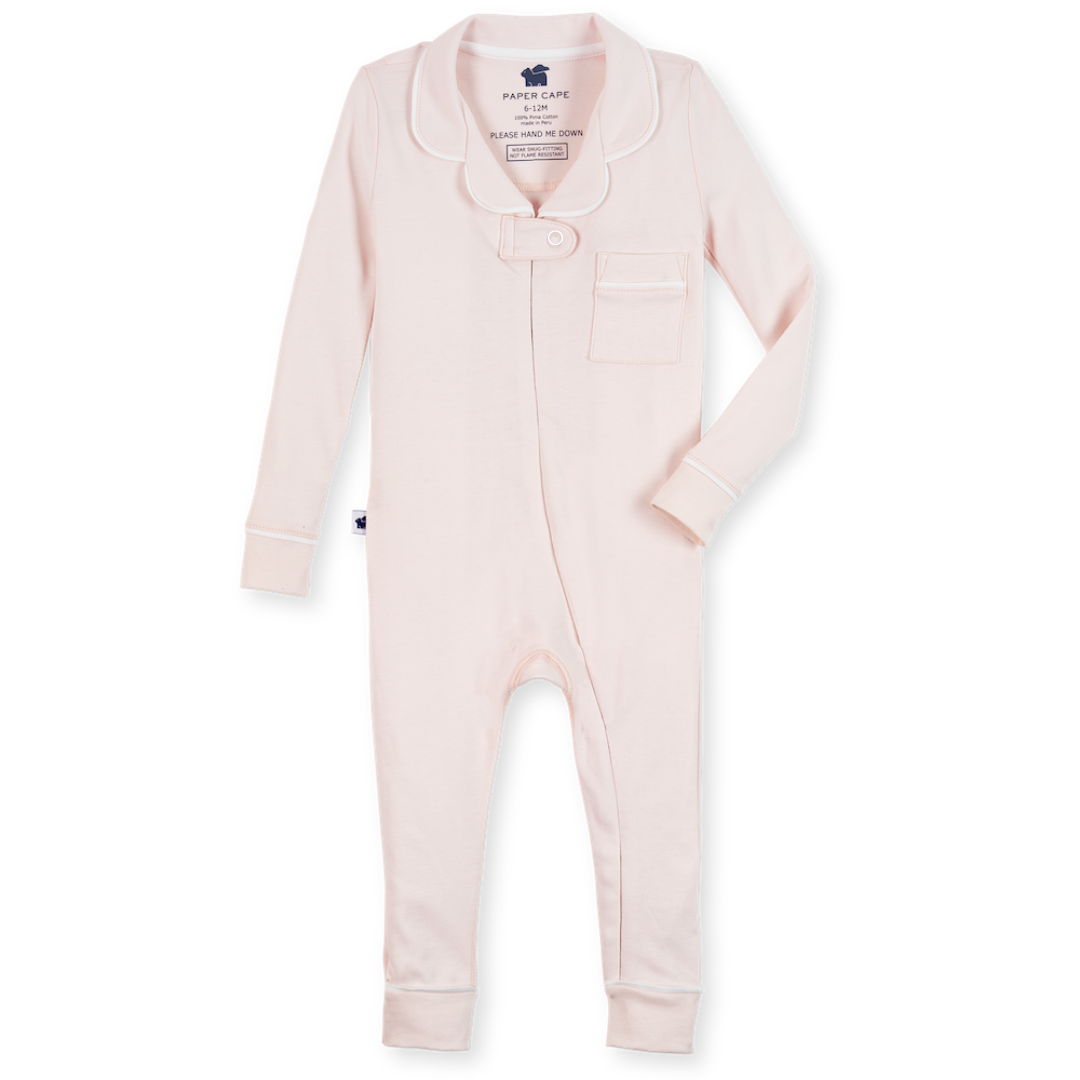 Paper Cape Classic Footless Onesie | Pink Blush