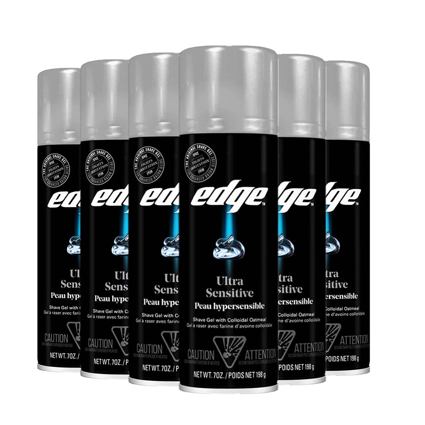 Edge Ultra Sensitive Skin Unscented Shaving Gel 7 oz - 6 Pack