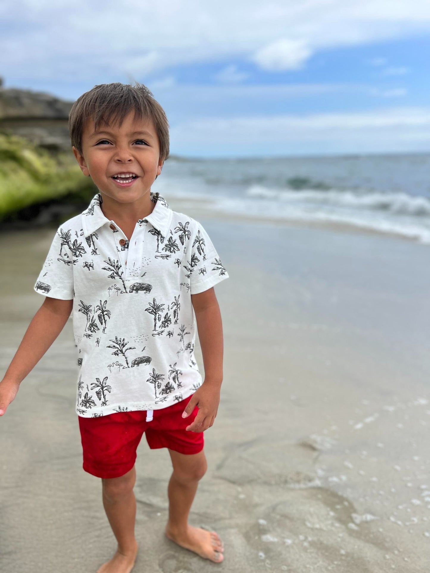 Me & Henry Starboard White Savannah Hippo Polo