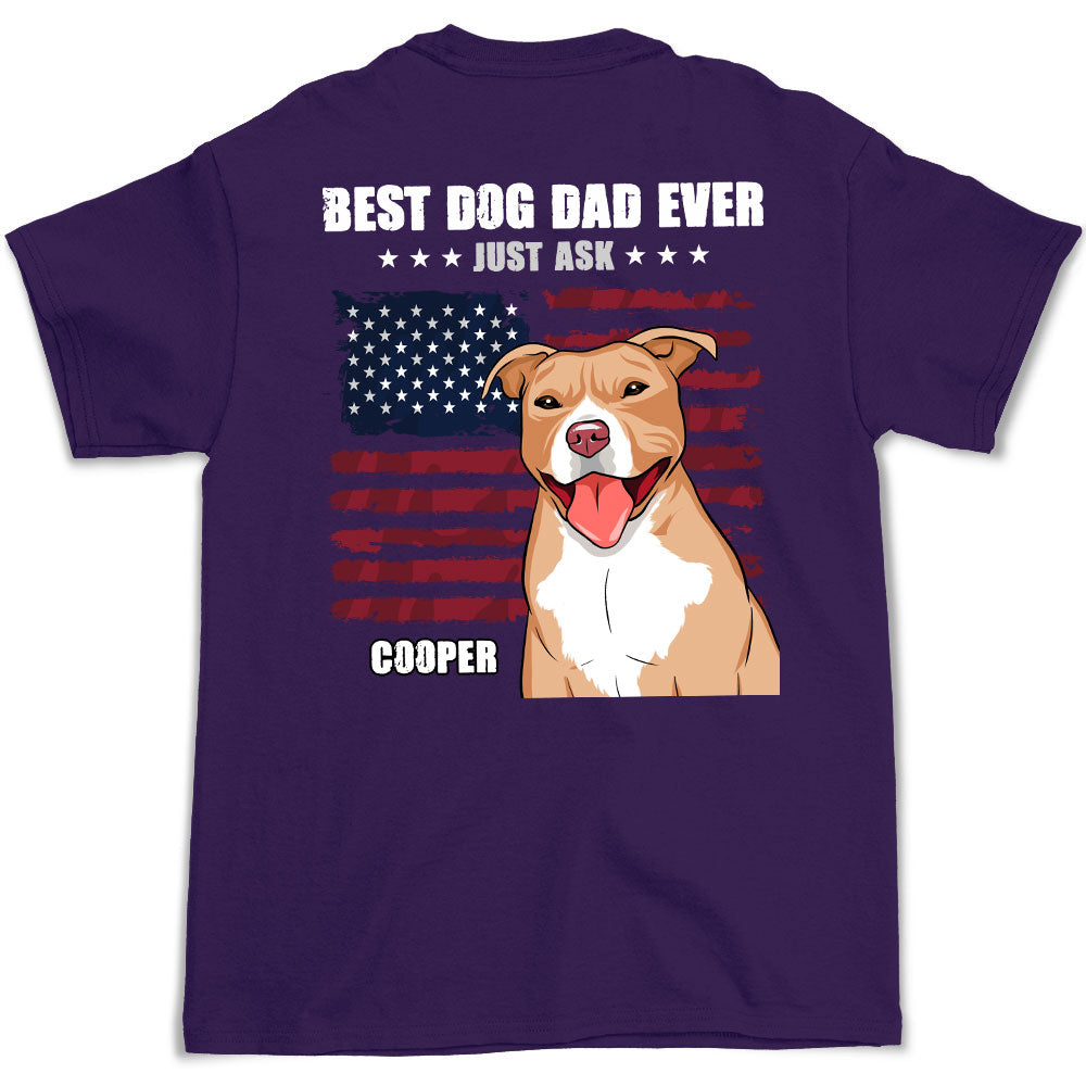 Best Dog Dad Ever - Personalized Custom Unisex T-shirt