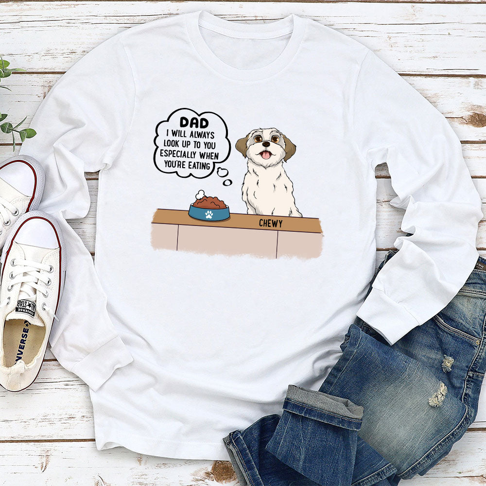 Dogs Looking Up - Personalized Custom Long Sleeve T-shirt
