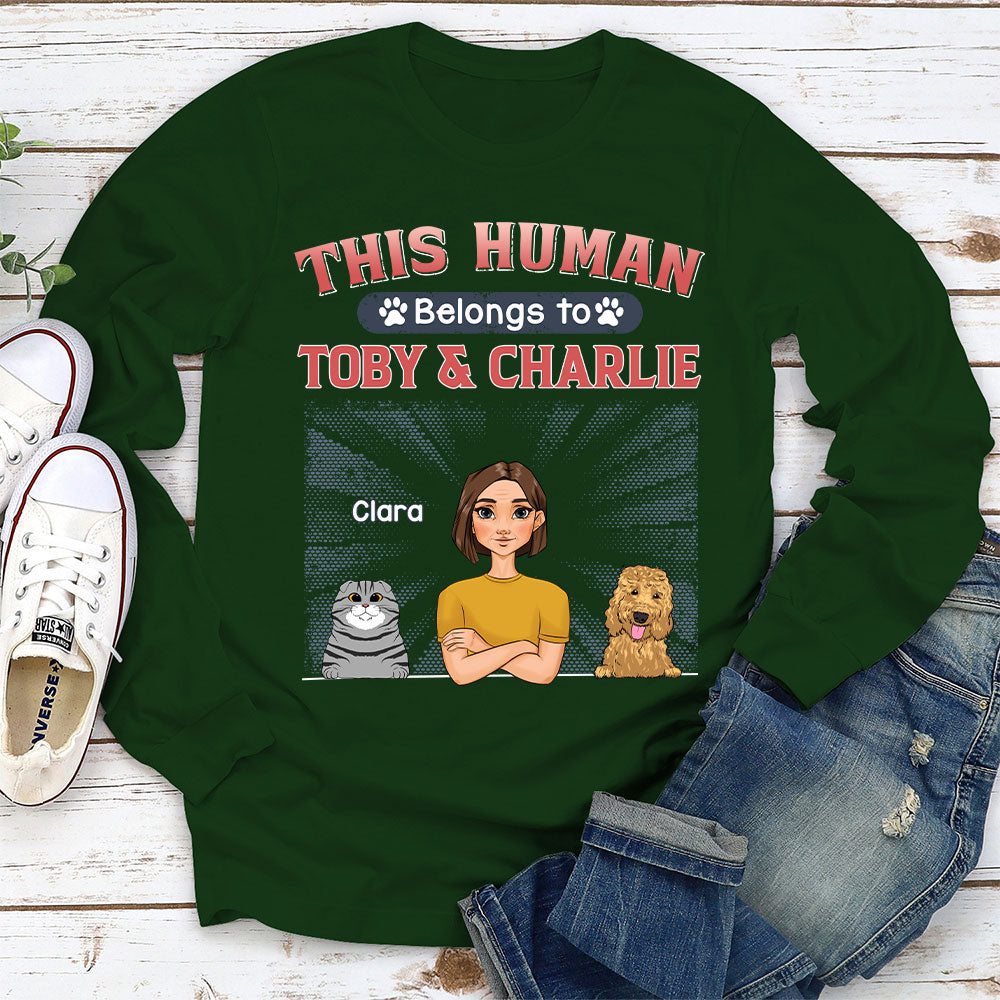 Belongs To Pet - Personalized Custom Long Sleeve T-shirt