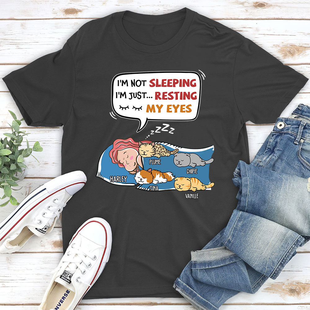 I'm Not Sleeping- Personalized Custom Unisex T-shirt