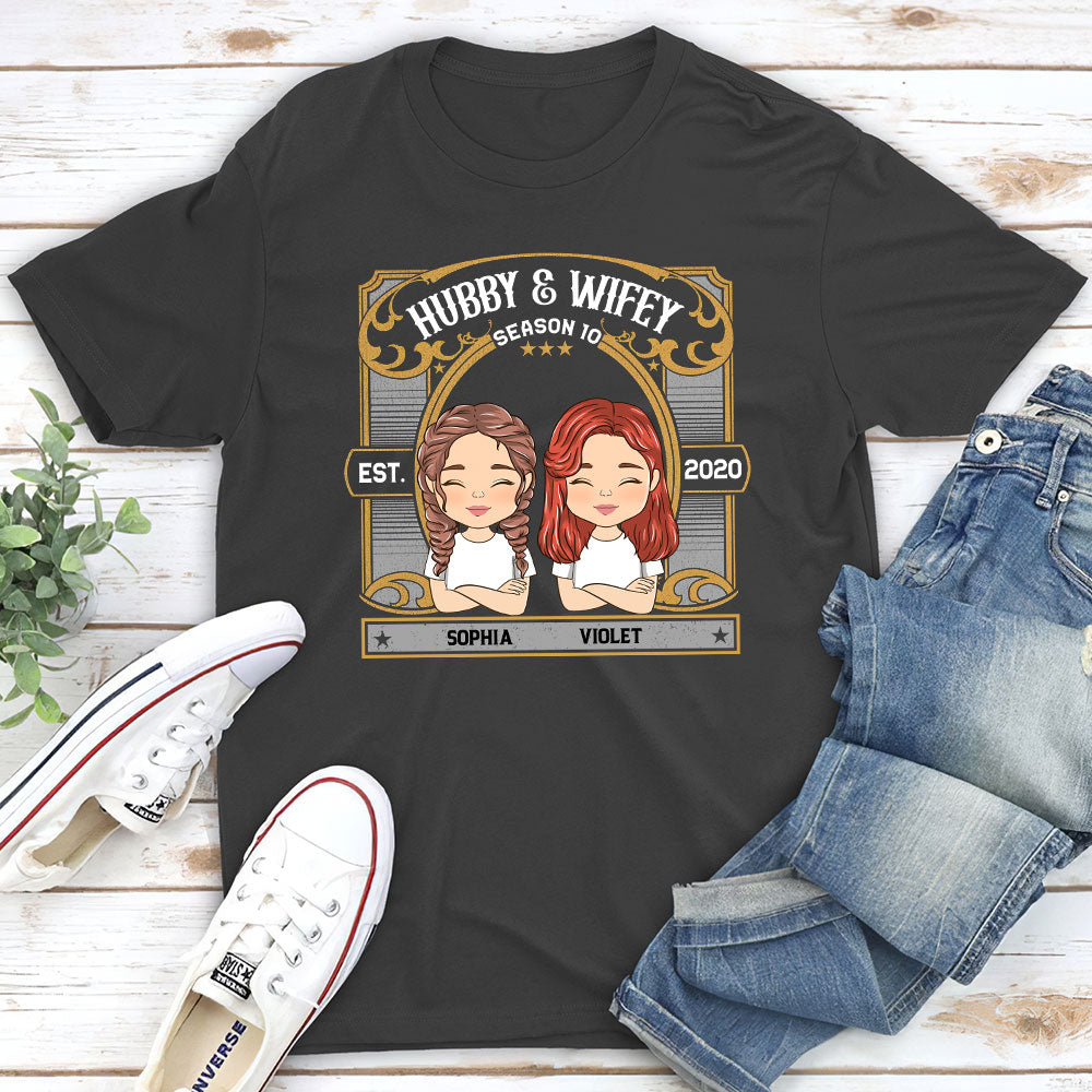 Hubby Wifey Season - Personalized Custom Premium T-shirt