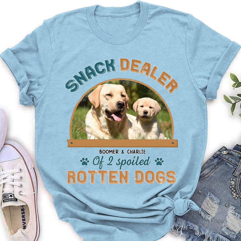 Snack Dealer Of Dog Photo - Personalized Custom Women's T-shirt