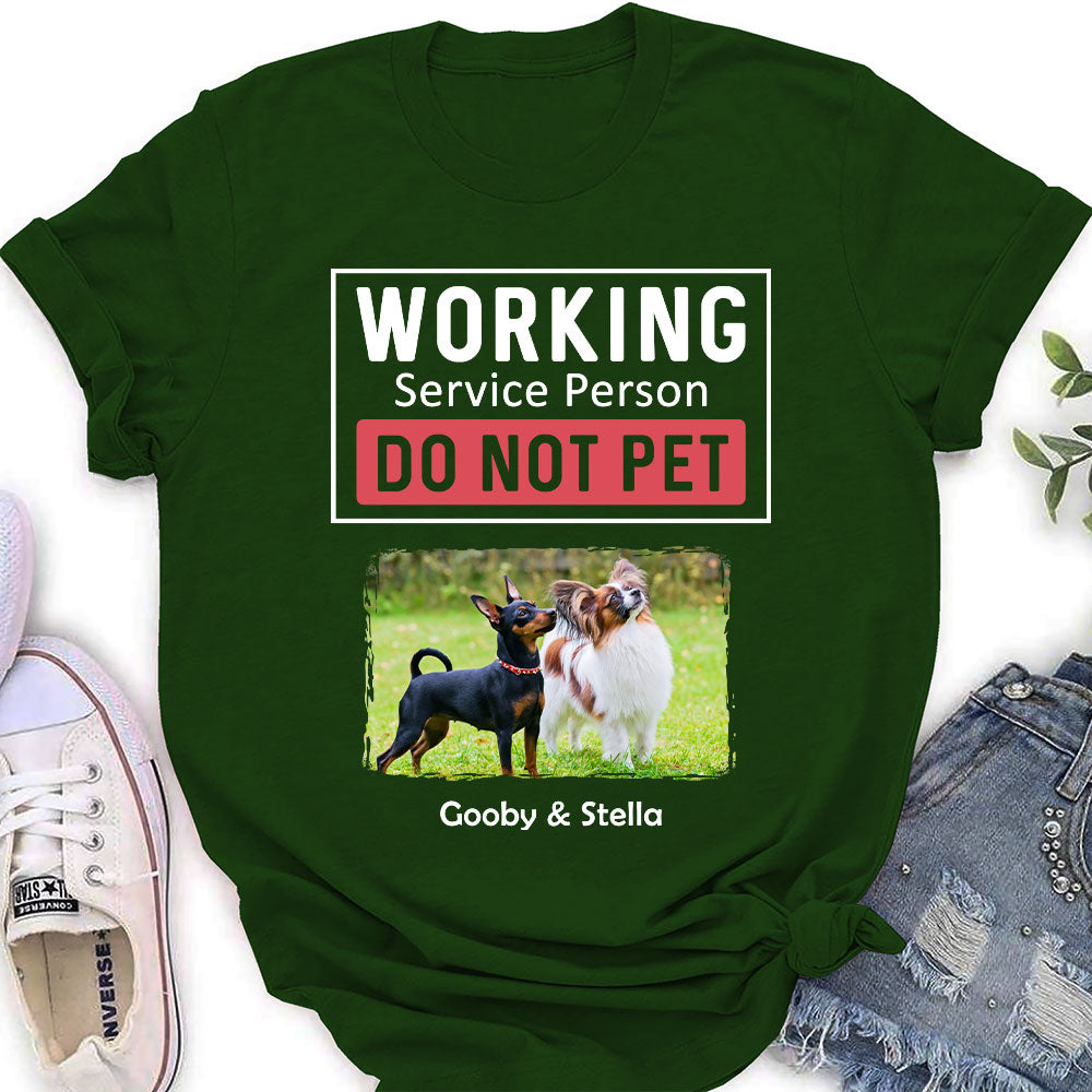 Dogs Working Service Human - Personalized Custom Women's T-shirt