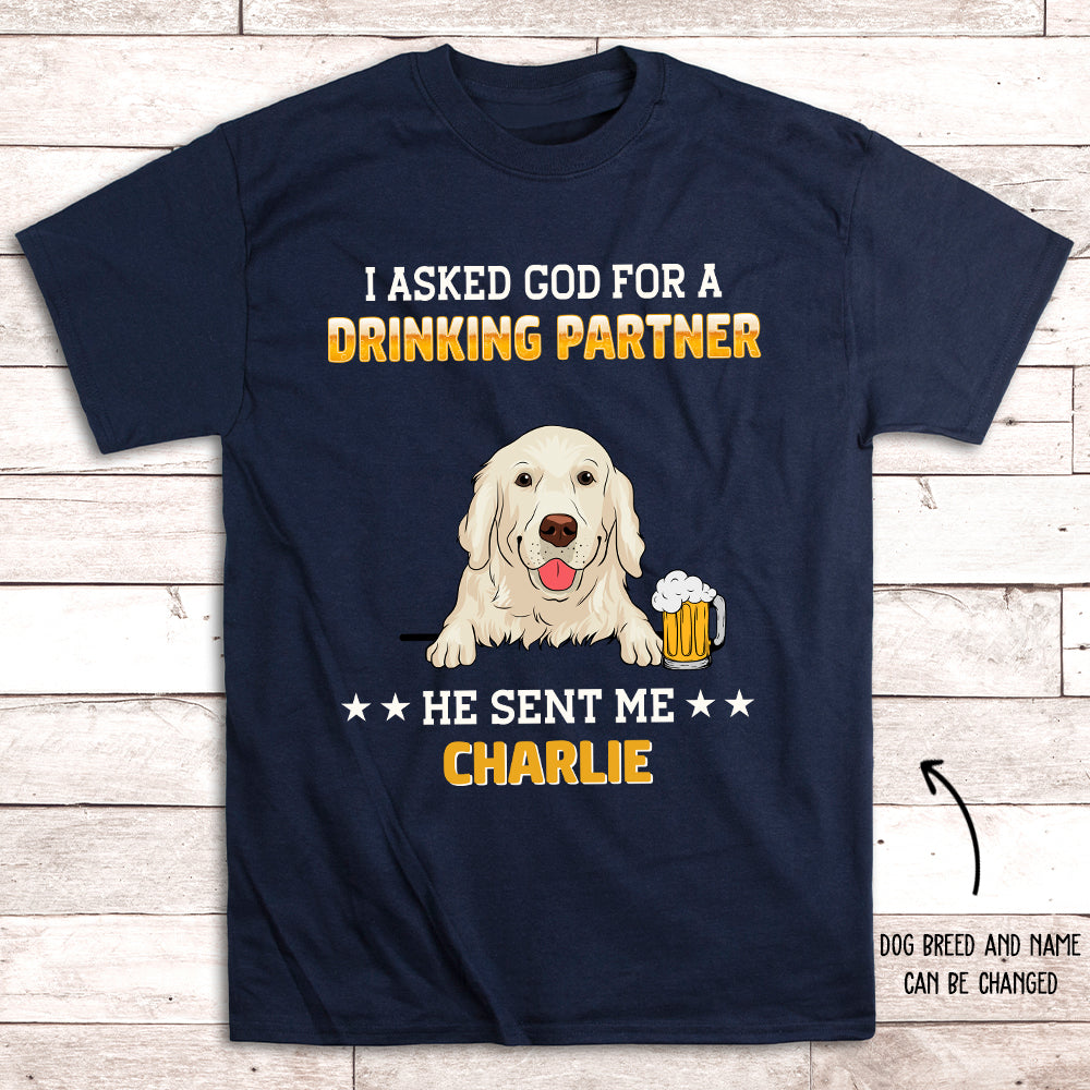 Drinking Partner 1 - Personalized Custom Unisex T-shirt - Gift For Beer Lovers