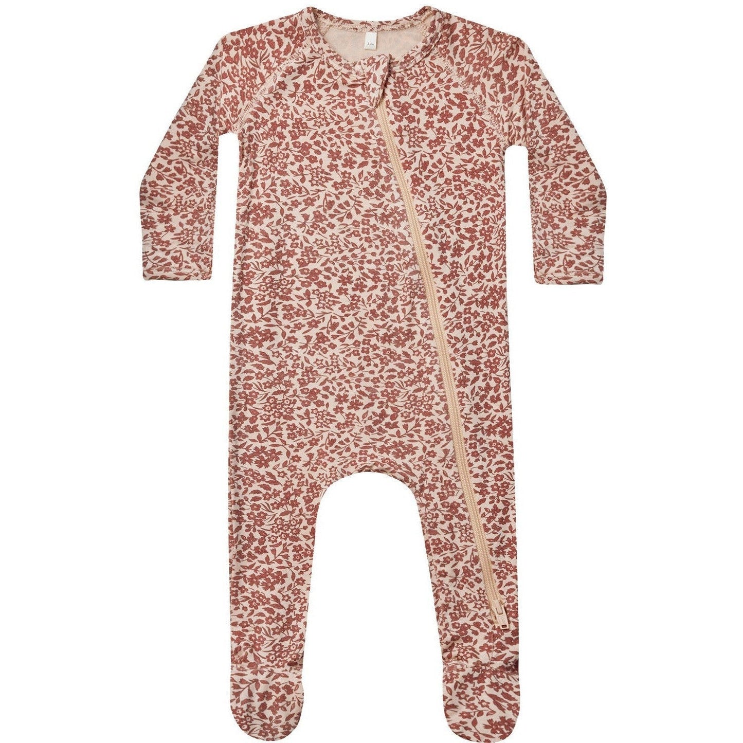 Quincy Mae Bamboo Zip Footie | Flower Field