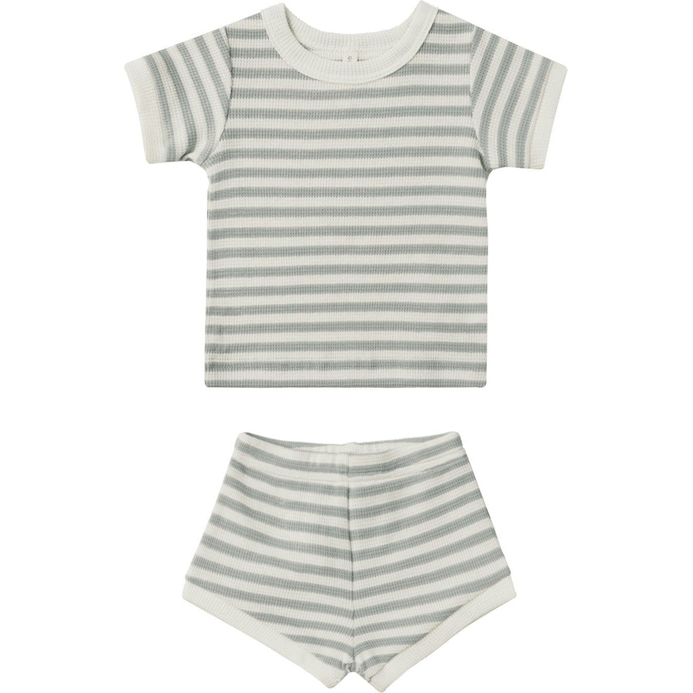 Quincy Mae Waffle Shortie Set | Sky Stripe
