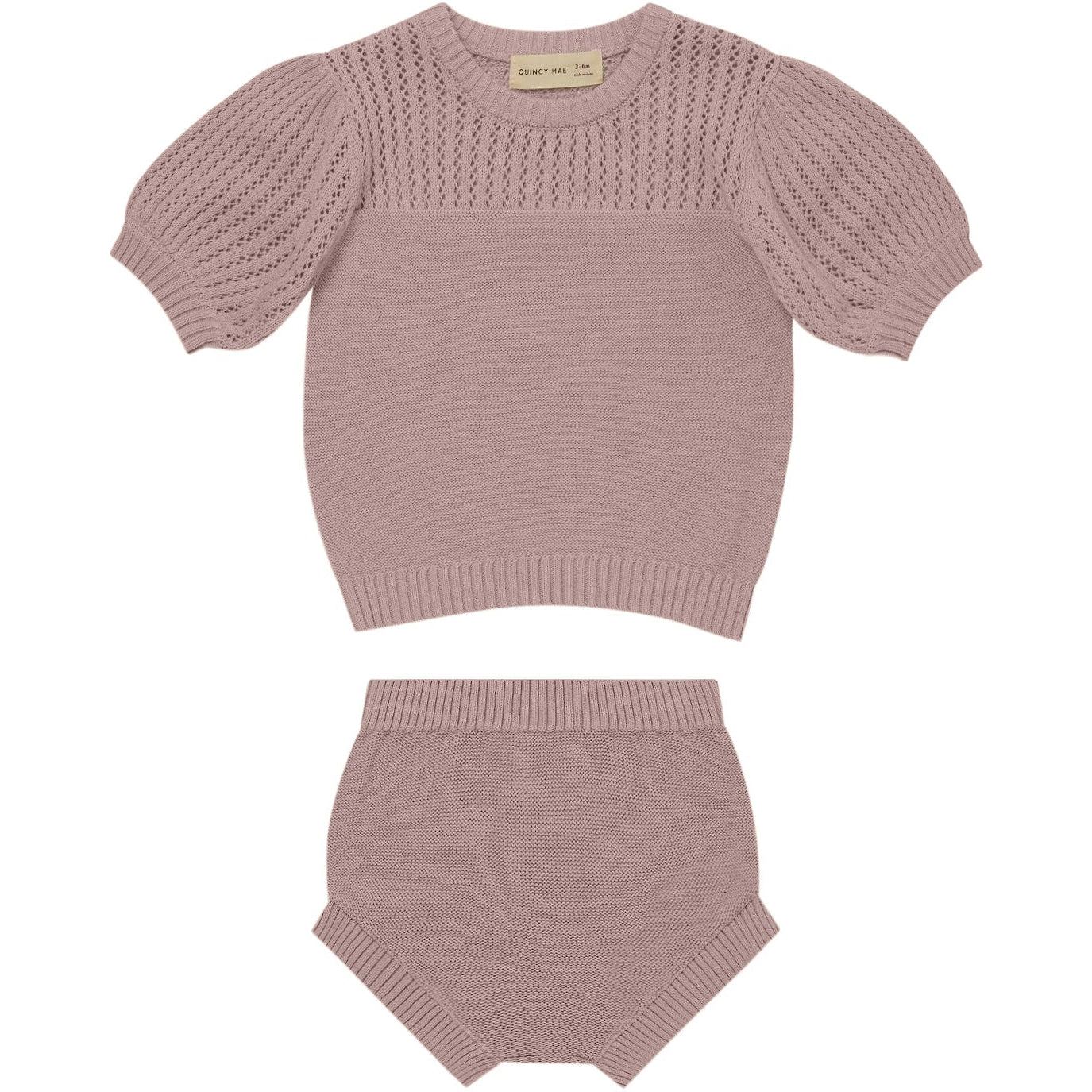Quincy Mae Pointelle Knit Set | Lilac