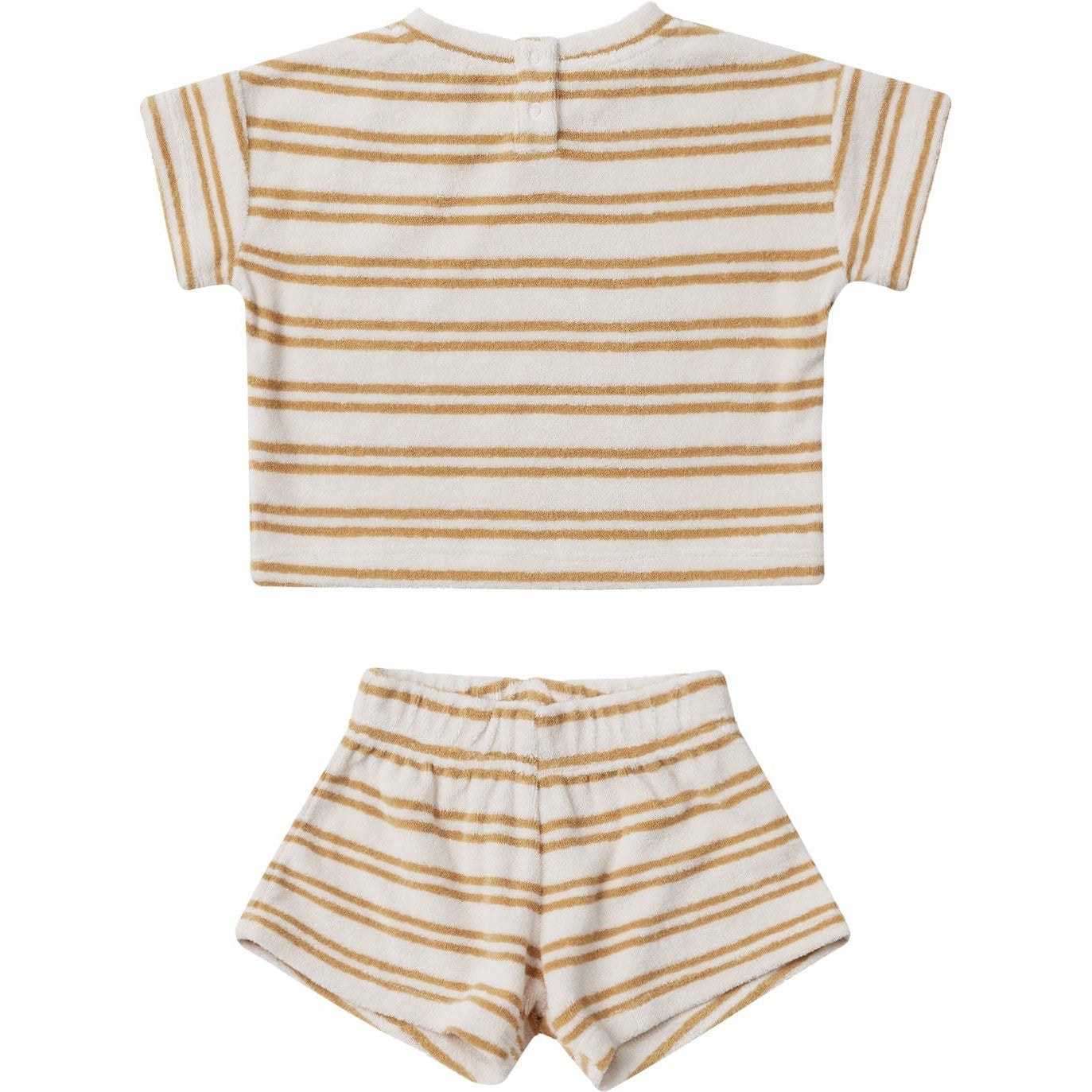 Quincy Mae Terry Tee + Shorts Set | Honey Stripe