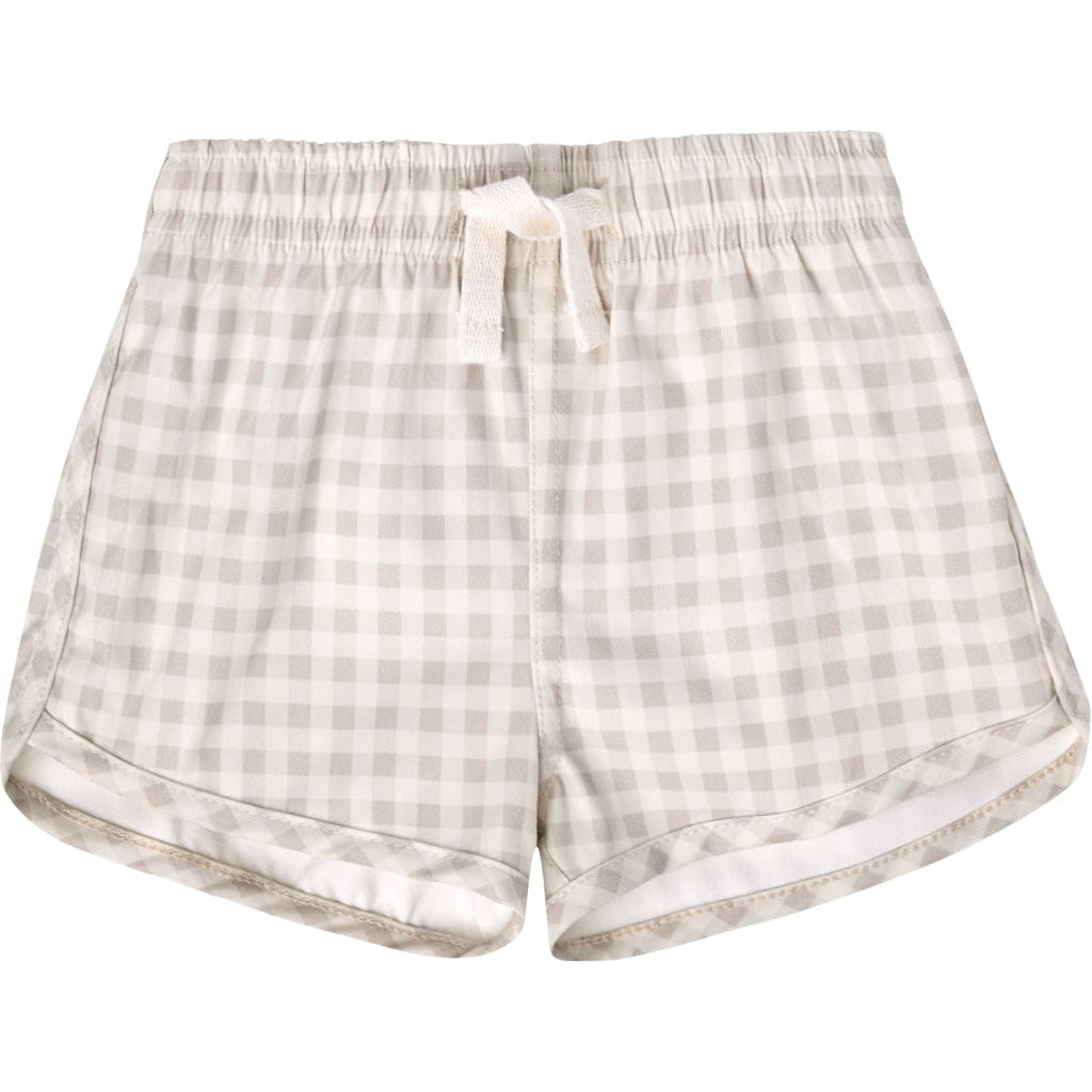 Quincy Mae Boys Swim Shorts | Silver Gingham