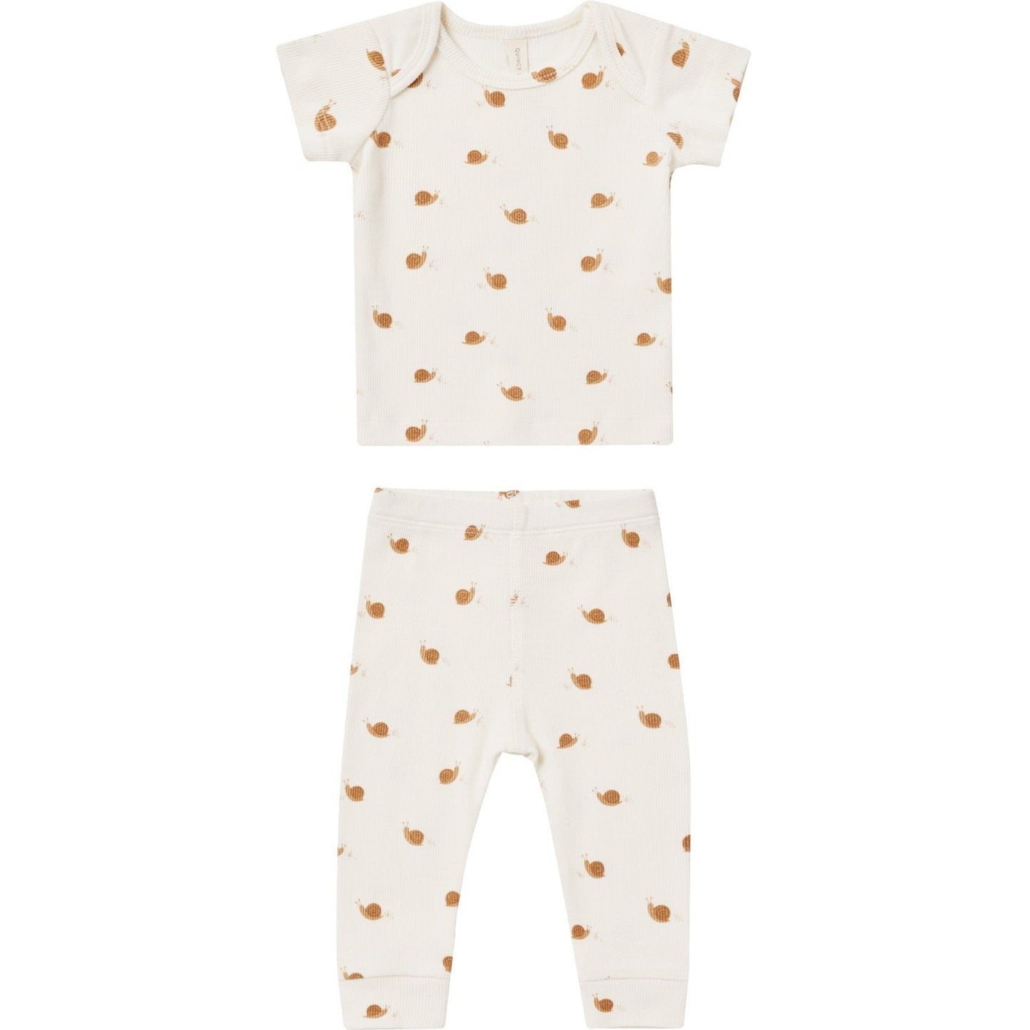 Quincy Mae Ribbed Short Sleeve Tee + Legging Set | Snails