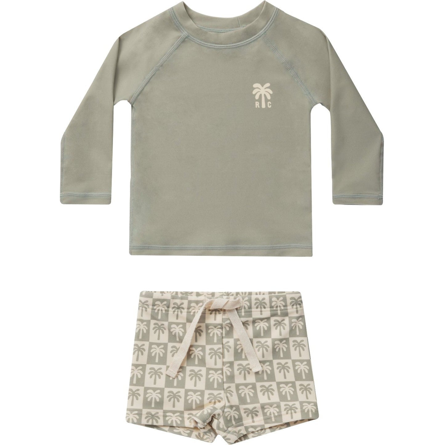 Rylee + Cru Rash Guard Boy Set | Palm Check