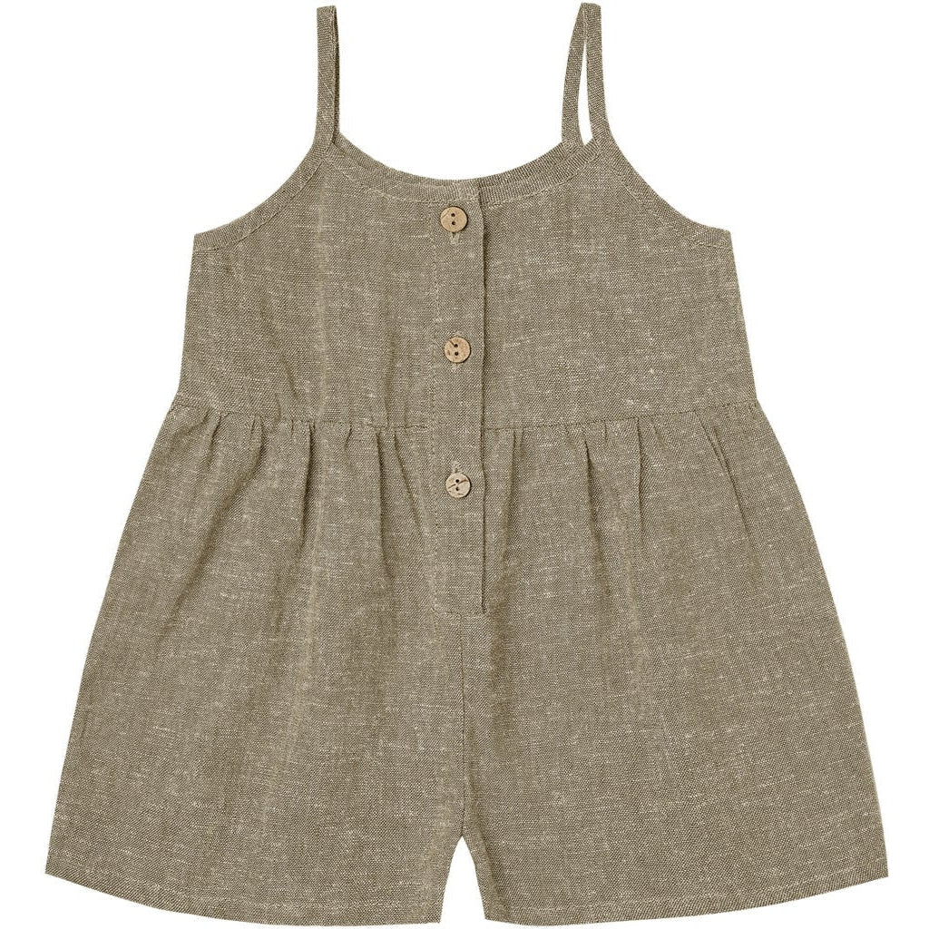Rylee + Cru Button Romper | Olive