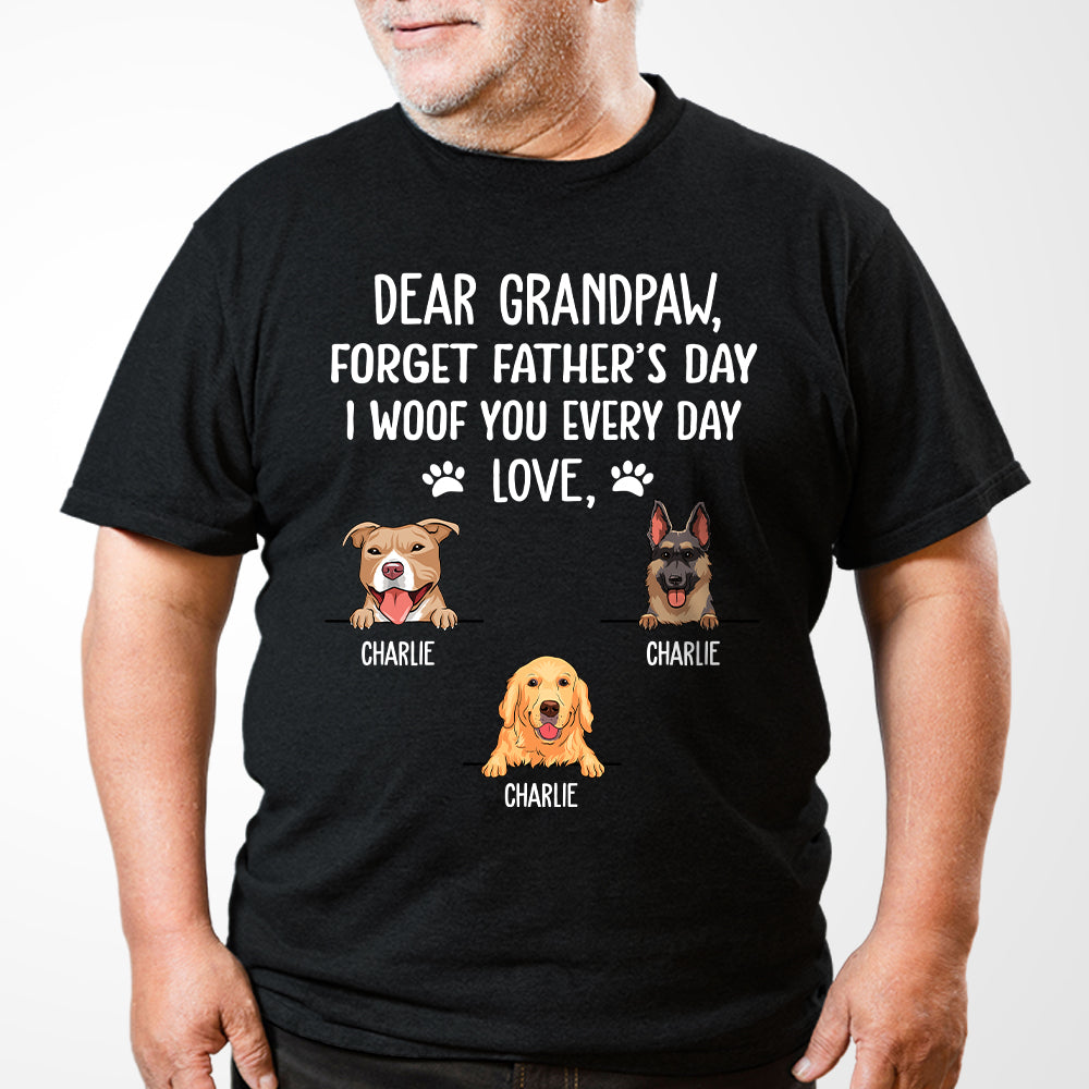 I Woof You Grandpaw - Personalized Custom Premium T-shirt