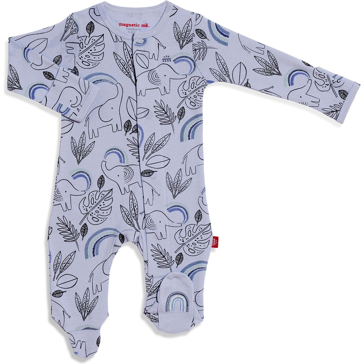 Magnetic Me Ellie Go Lucky Blue Organic Cotton Footie