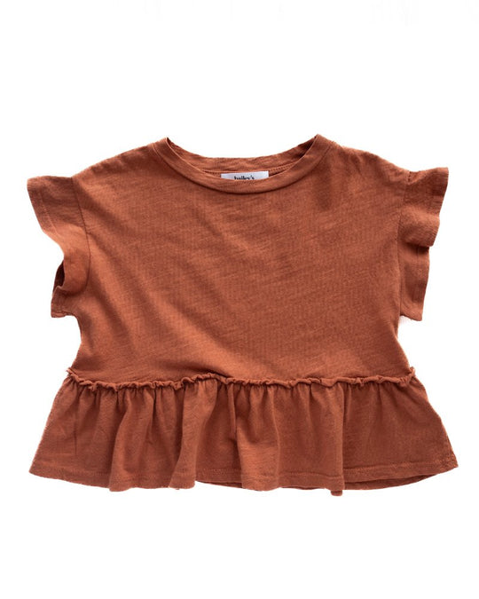 Bailey's Blossoms Malia Baby Doll Tee- Clay