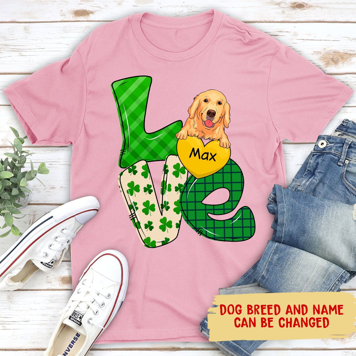 Love St. Patrick's Day - Personalized Custom Unisex T-Shirt